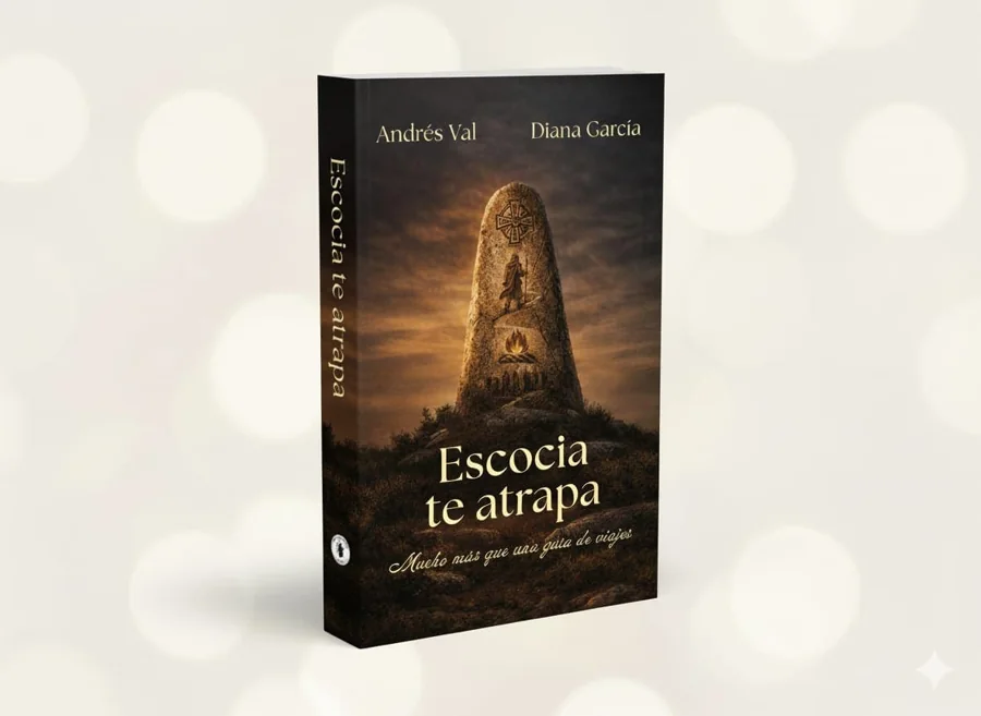 Portada de Escocia te atrapa, de Andrés Val y Diana García